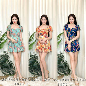 🔥黑卡独家爆款🔥高品质花花雪纺套装 上衣 ➕ 裙子 RM89 Only🌸 （2-I2）