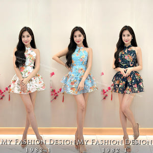 🧨黑卡独家爆款🧨高品质cut in款旗袍套装 上衣 ➕ 裤裙 🪭 RM109 Only🪭（1-E2）