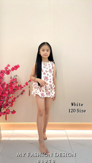 🧨黑卡独家爆款🧨高品质母女系列女童花花套装 上衣 ➕ 裤子 🪭RM89 Only🪭（1-J4）