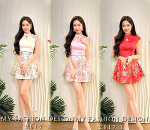 🧨金卡独家爆款🧨高品质气质款旗袍套装 上衣 ➕ 裤裙 RM129 Only🌸（1-N2）