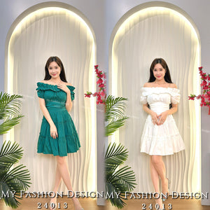 🔥黑卡独家爆款🔥高品质气质皱褶款连体裙 RM89 Only🌸（1-F3）