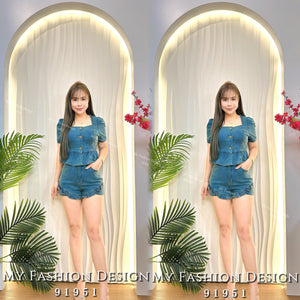 ‼️‼️🔥黑卡独家爆款🔥高品质气质款牛仔套装 上衣 ➕ 裤子 RM129 Only🌸