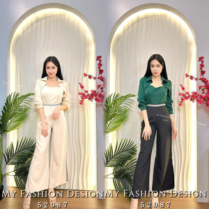 【补现货】爆款新品🔥高品质气质款缎面套装 上衣 ➕ 裤子 RM59.00 Only🌸（原价 RM92.00）