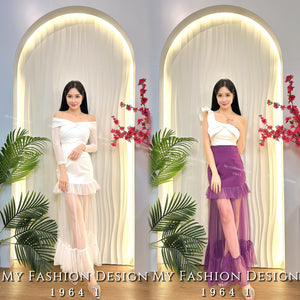 🔥金卡独家爆款🔥高品质高腰罗马拼接网纱半身裙 RM79 Only🌸（2-O3）