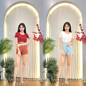 🔥黑卡独家爆款🔥高品质气质立体花朵套装 上衣 ➕ 裤子 RM109 Only🌸 （1-C4）