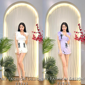 【补现货】爆款新品🔥高品质气质款蝴蝶结套装 上衣 ➕ 裤子  RM59.00 Only🌸（原价 RM115）