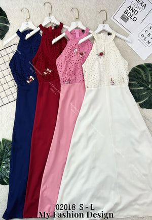 爆款新品🔥高品质cut in桐花拼接连体长裙 RM95 Only🌸(1-K3)