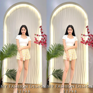 【补现货】爆款新品🔥高品质提花拼接连体裤裙 RM29.00 Only🌸（原价 RM89.00）