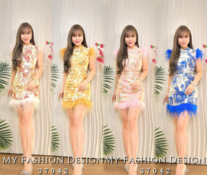 🔥独家爆款🔥高品质气质提花旗袍套装 上衣 ➕ 裤裙 RM199 Only🌸（1-G3）