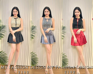 🔥黑卡独家爆款🔥高品质气质亮片套装 上衣 ➕ 裤裙 RM109 Only🌸（2-N3）