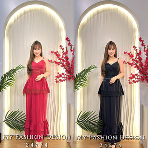 爆款新品🔥高品质吊带款连体长裙 RM106 Only🌸（1-I4）（2-G2）