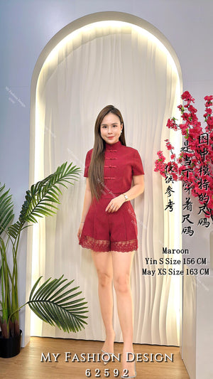 @独家爆款🔥高品质气质旗袍款套装 上衣 ➕ 裤子 RM119 Only🌸（2-X3）