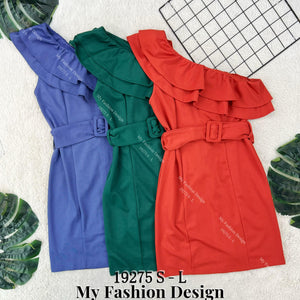 @爆款新品🔥高品质气质款斜肩连体裙 RM93 Only🌸（2-O1）