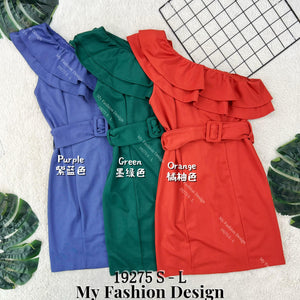 @爆款新品🔥高品质气质款斜肩连体裙 RM93 Only🌸（2-O1）