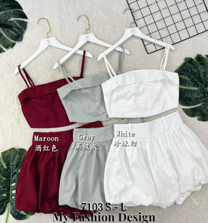 爆款新品🔥高品质吊带款套装 上衣 ➕ 短裤 RM109 Only🌸（2-R2）