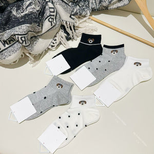 买5送5系列🔥｜棉质小狗波点短袜🐶 ｜ 5in1 RM39.90🌷（1-I2）