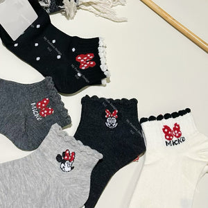 买5送5系列🔥｜棉质米妮短袜🍓 ｜ 5in1 RM39.90🌷（1-I2）