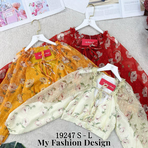 爆款新品🔥 高品质气质款碎花时装上衣 RM59 Only🌸（2-A3）