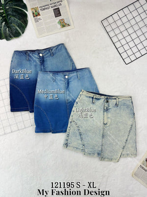 爆款新品🔥 高品质高腰不规则色系牛仔裤裙 RM65 Only🌸 （2-F3）