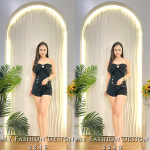 🔥黑卡独家爆款🔥 高品质气质抹胸款套装 上衣 ➕ 短裤 RM119 Only🌸（2-W1）