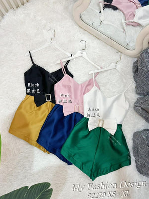 🔥黑卡独家爆款🔥 高品质吊带款拼色连体短裤 RM109 Only🌸（1-K3）