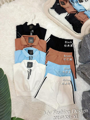 🔥黑卡独家爆款🔥 高品质休闲款棉质套装 上衣 ➕ 短裤 RM89 Only🌸（1-J2）