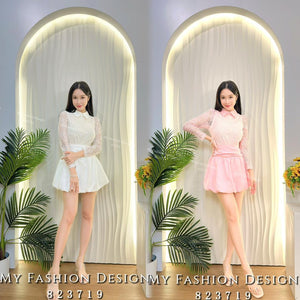 爆款新品🔥 高品质蕾丝款拼接连体裤裙 RM93 Only🌸（补现货）