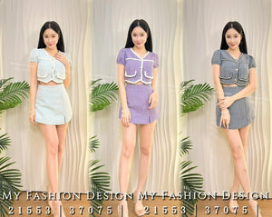 🔥独家爆款🔥高品质气质款小香风套装 上衣 ➕ 裤裙 RM119 Only🌸（1-A3）