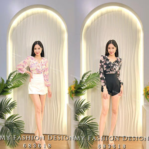 黑卡独家爆款❤️‍🔥高品质碎花雪纺时装上衣 RM65 Only🌸 （2-J3）