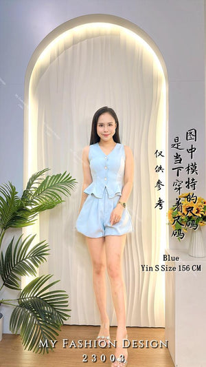 爆款新品🔥 高品质气质马甲款套装 上衣 ➕ 短裤 RM108 Only🌸(2-H4)