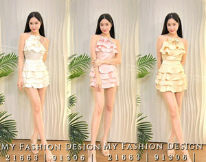 爆款新品🔥 高品质cut in款荷叶边套装 上衣 ➕ 裤裙 RM119 Only🌸(1-O3)