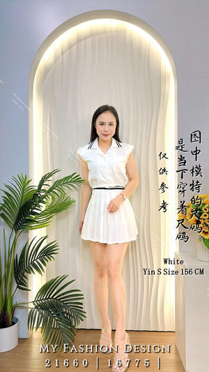 爆款新品🔥高品质小飞袖百褶套装 上衣➕裤裙 RM105 Only🌸（2-R3）