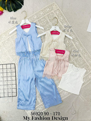 爆款新品🔥 高品质女童缎面旗袍三件套 RM99 Only🌸（1-N2）