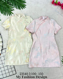 爆款新品🔥 高品质提花女童旗袍连体裙 RM89 Only🌸（2-T3）