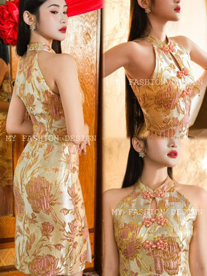 🏮MFD独家爆款🏮高品质提花cut in款旗袍套装 上衣 ➕ 裙子 RM169 Only🔥（2-I4）