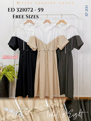 【补现货】🛍️爆款新品🛍️高品质休闲连帽连体裙 RM25.00 Only🌸（原价 RM59.00）