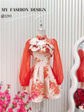 🏮MFD独家爆款🏮高品质女团款提花旗袍套装 上衣 ➕ 裤裙 RM149 Only🔥（1-I3）