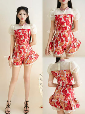 🏮MFD 独家爆款🏮 高品质提花旗袍套装 上衣 ➕ 裤子 RM159 Only🌸（1-D3）