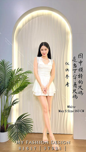 爆款新品🔥 高品质气质款蕾丝拼接缎面连体裤裙 RM99 Only🌸(2-H3)