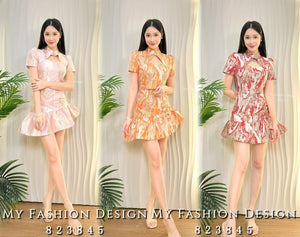 爆款新品🔥 高品质气质款提花旗袍套装 上衣 ➕ 裤裙 RM129 Only🌸（2-K3）