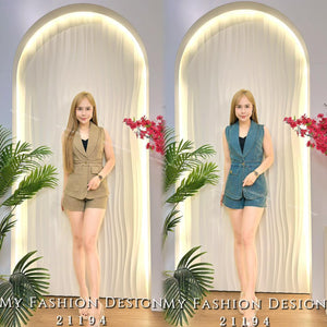 爆款新品🔥 高品质气质牛仔休闲套装 上衣 ➕ 短裤 RM119 Only🌸(2-H3)