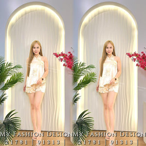 爆款新品🔥 高品质cut in款提花旗袍套装 上衣 ➕ 短裤 RM109 Only🌸(2-H3)