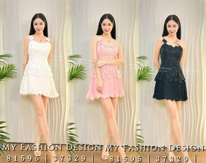 爆款新品🔥 高品质吊带钩花拼接雪纺连体裤裙 RM115 Only🌸（2-F4）