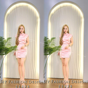 爆款新品🔥 高品质气质款缎面旗袍套装 上衣 ➕ 裤裙 RM109 Only🌸（1-C2）