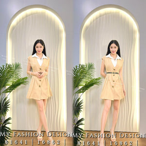 爆款新品🔥 高品质拼色修身衬衫连体裙 RM95 Only🌸(2-H2)