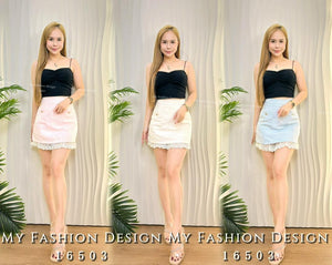 爆款新品🔥 高品质高腰拼接蕾丝裤裙 RM59 Only🌸（2-H3）