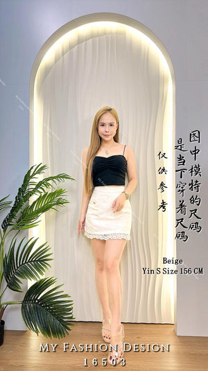 爆款新品🔥 高品质高腰拼接蕾丝裤裙 RM59 Only🌸（2-H3）