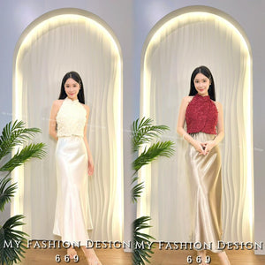 爆款新品🔥 高品质高腰缎面长裙 RM69 Only🌸（2-T3）