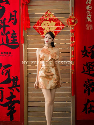 🏮MFD独家爆款🏮高品质cut in款提花新中式套装 上衣 ➕ 裤裙 RM169 Only🔥