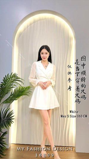 爆款新品🔥 高品质气质雪纺拼接连体裙 RM95 Only🌸(2-T2)